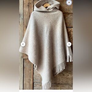 Wool blanket poncho